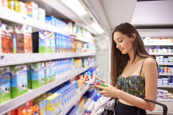 Woman considering brand options